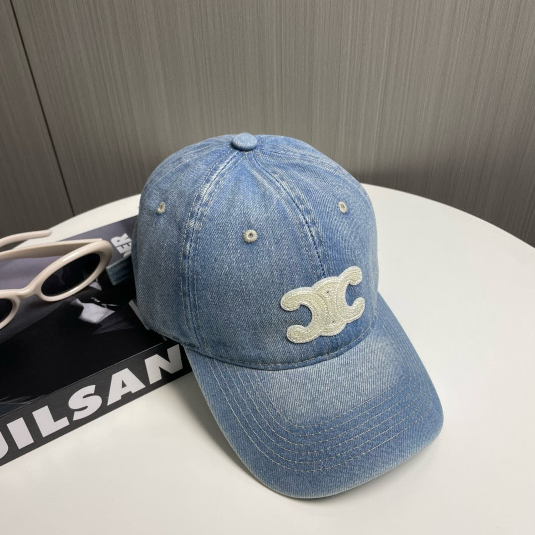Light Blue, Blue and Charcoal Cap - FashionHype.xyz