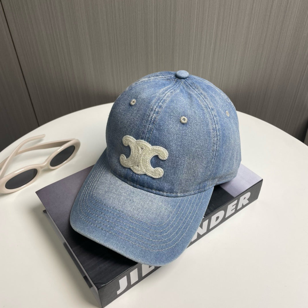 Light Blue, Blue and Charcoal Cap - FashionHype.xyz