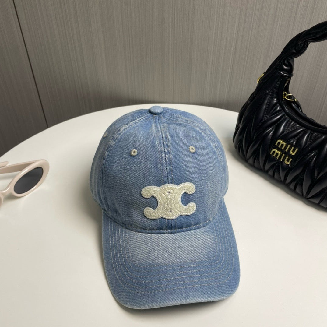 Light Blue, Blue and Charcoal Cap - FashionHype.xyz