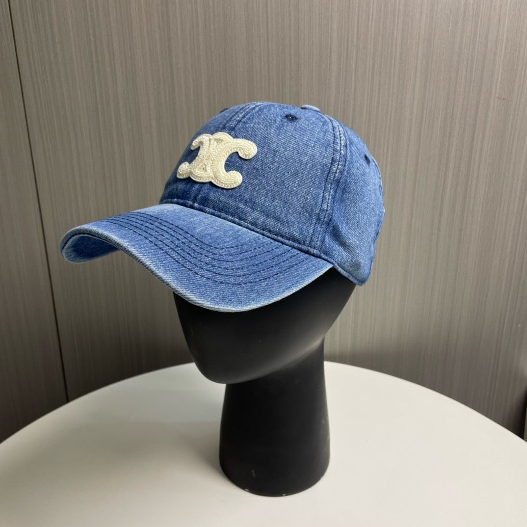 Light Blue, Blue and Charcoal Cap - FashionHype.xyz