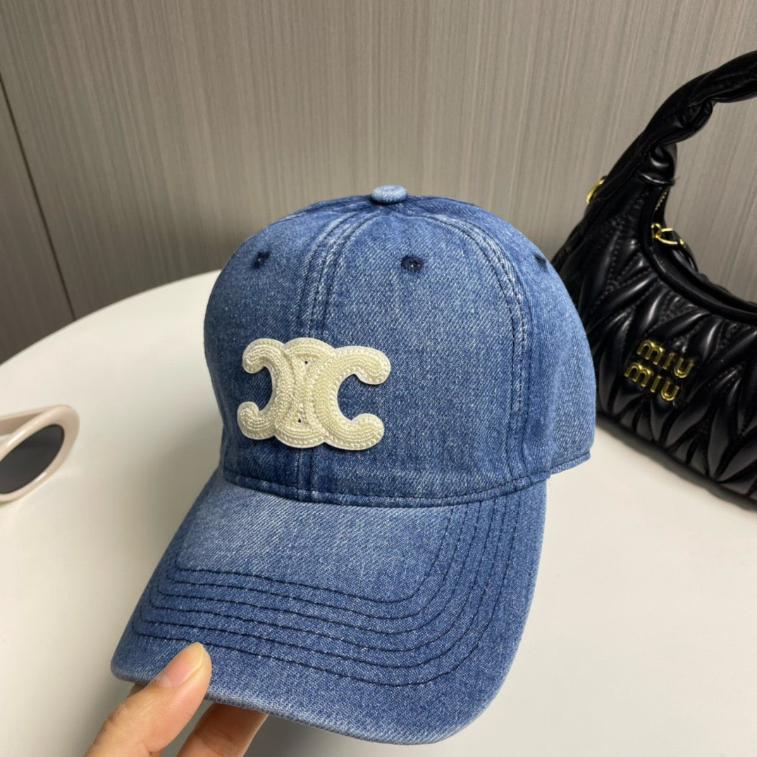 Light Blue, Blue and Charcoal Cap - FashionHype.xyz