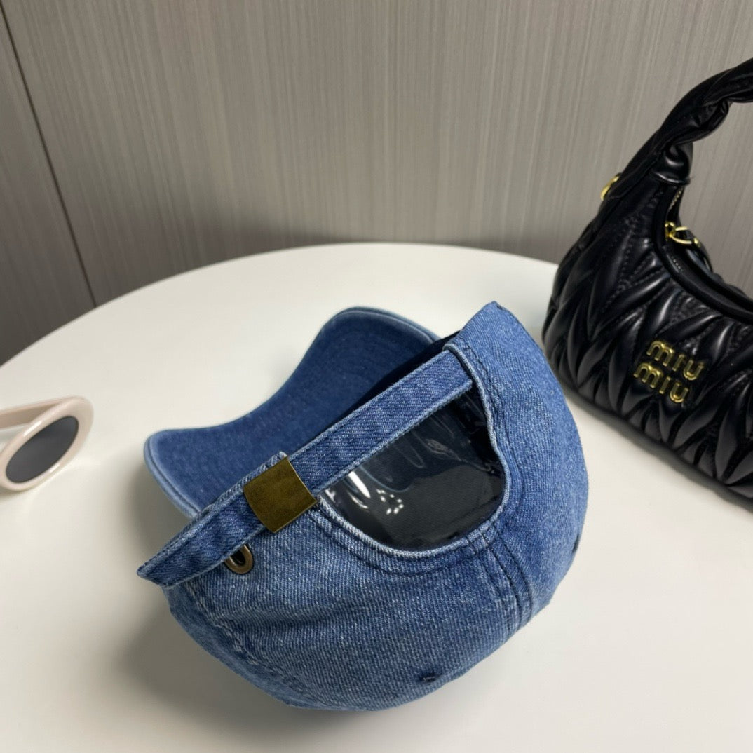 Light Blue, Blue and Charcoal Cap - FashionHype.xyz