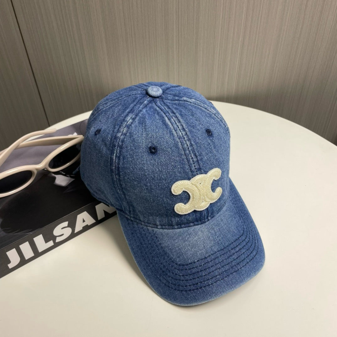 Light Blue, Blue and Charcoal Cap - FashionHype.xyz