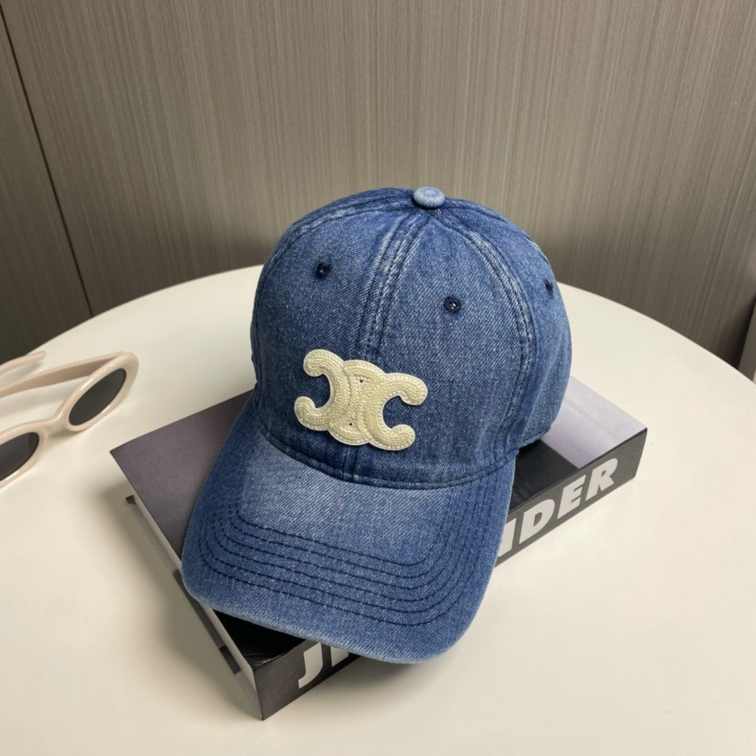 Light Blue, Blue and Charcoal Cap - FashionHype.xyz