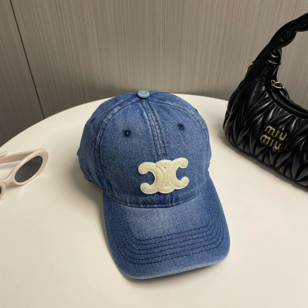 Light Blue, Blue and Charcoal Cap - FashionHype.xyz