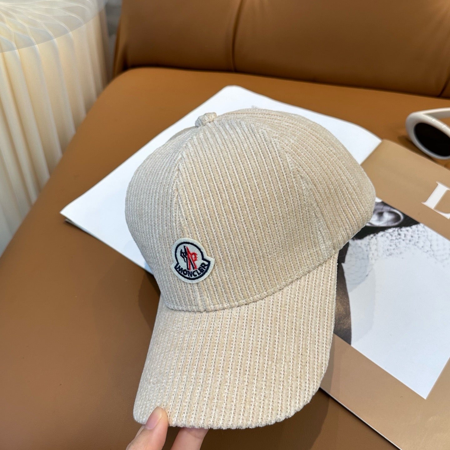 Cream, Camel, Light Grey and Black Cap - FashionHype.xyz