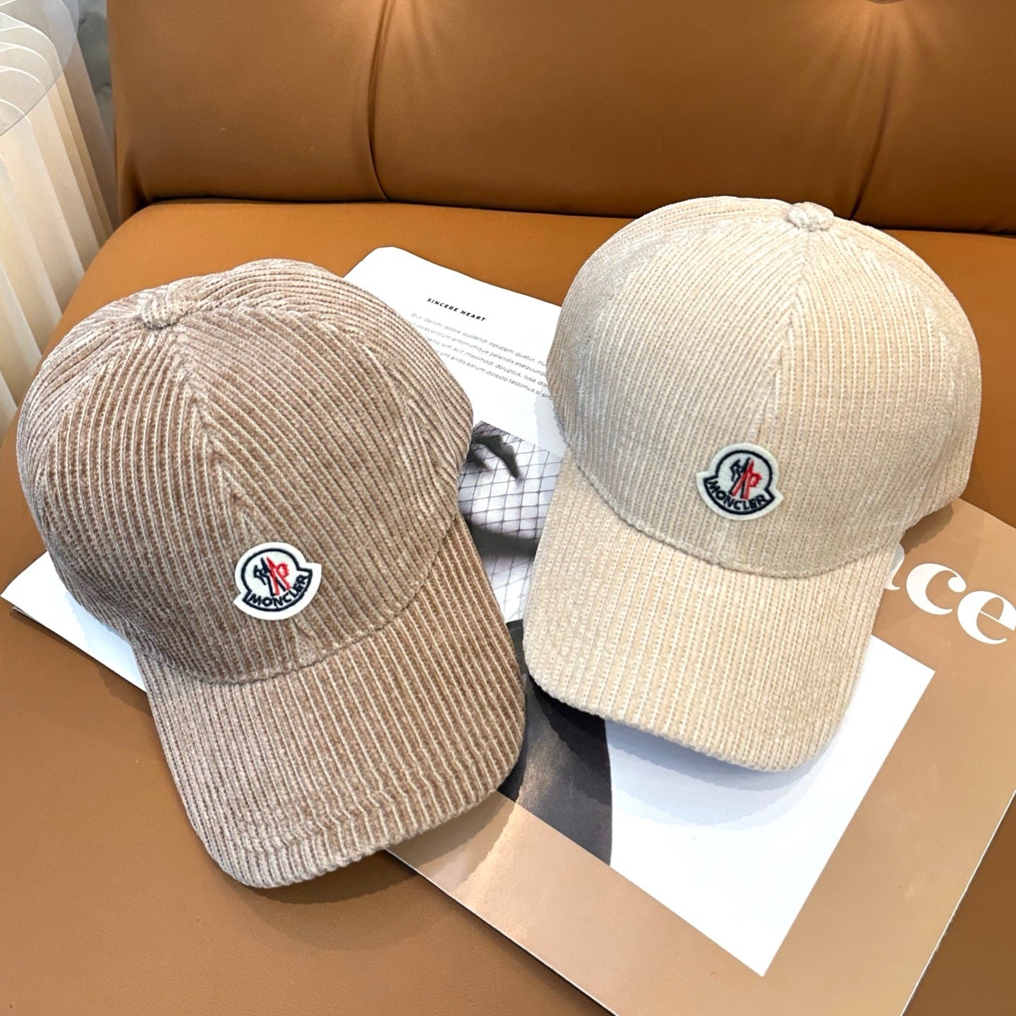 Cream, Camel, Light Grey and Black Cap - FashionHype.xyz