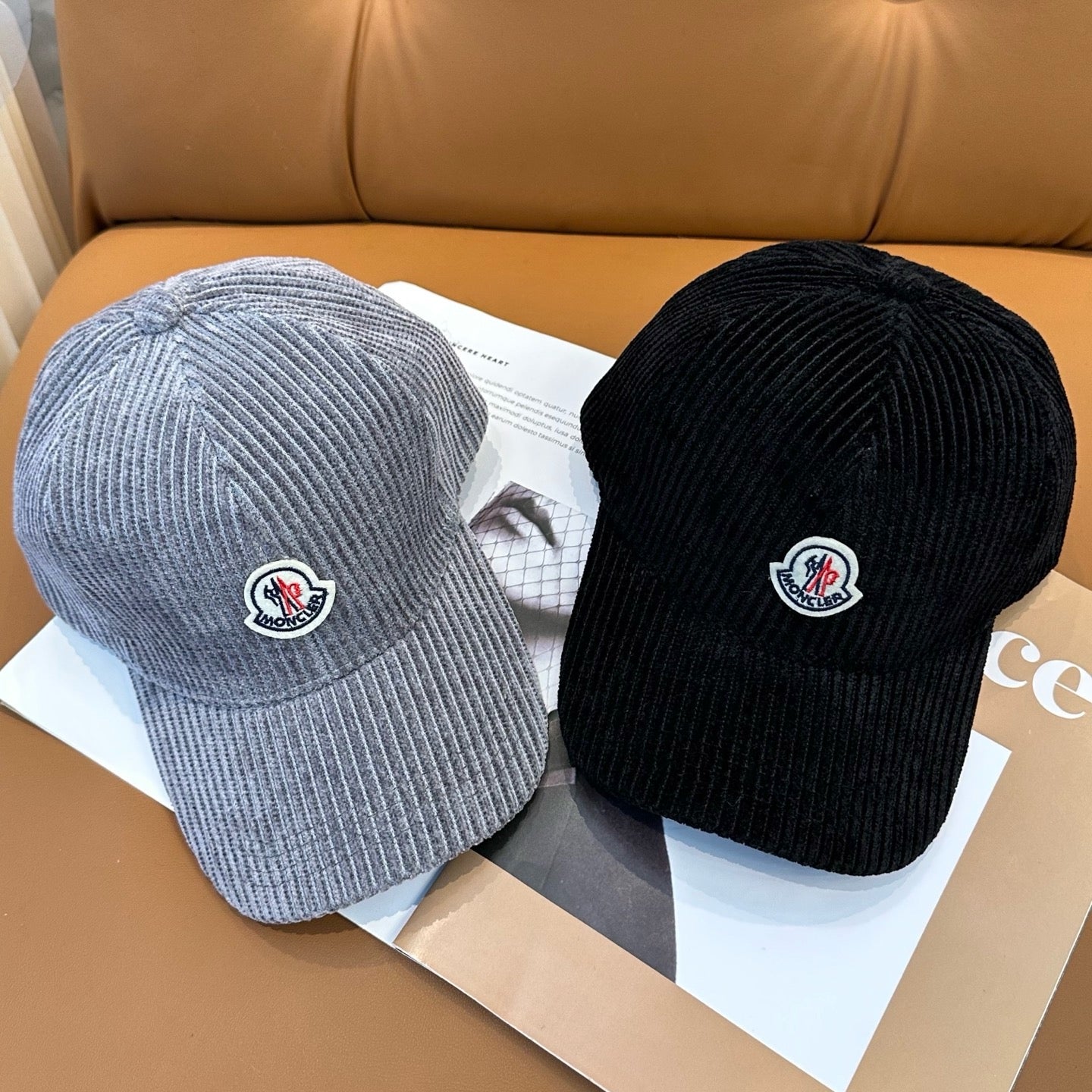 Cream, Camel, Light Grey and Black Cap - FashionHype.xyz