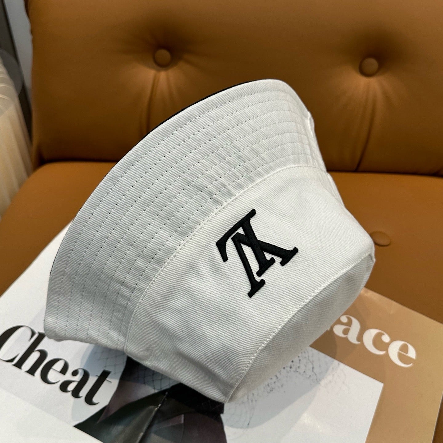 White, Black and Blue Hat