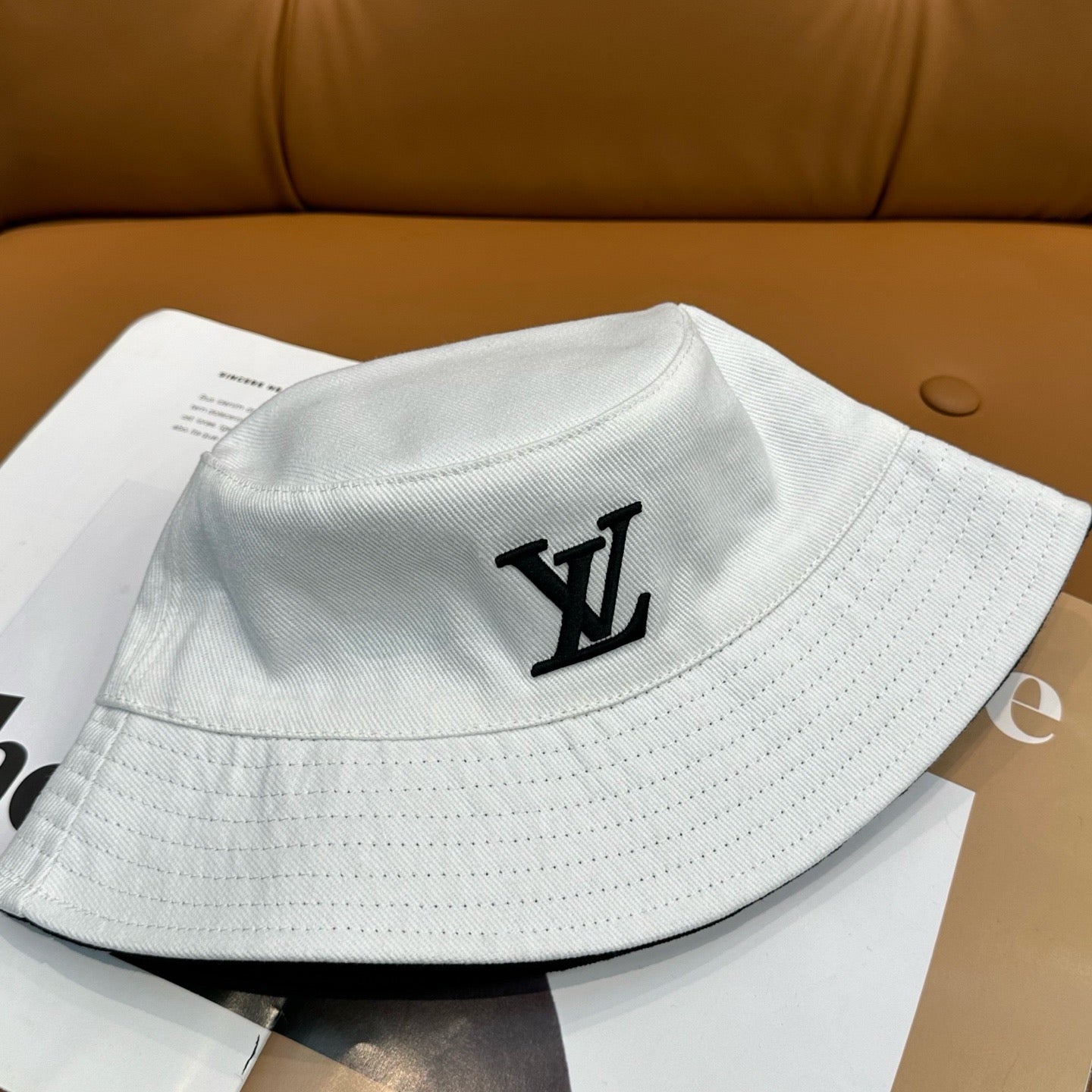 White, Black and Blue Hat