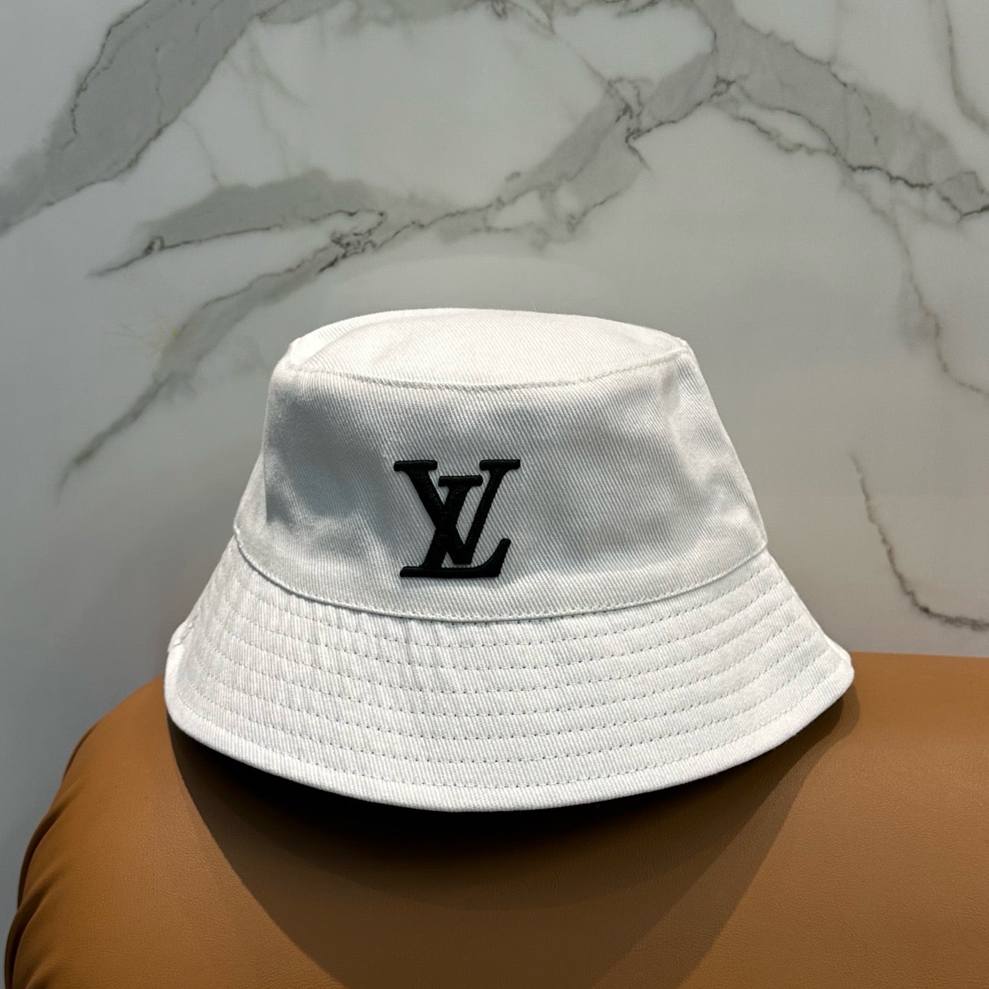 White, Black and Blue Hat