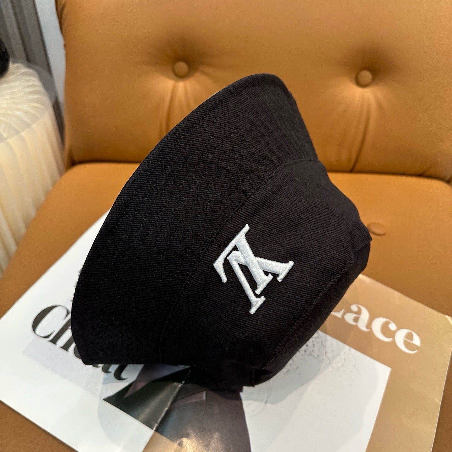 White, Black and Blue Hat