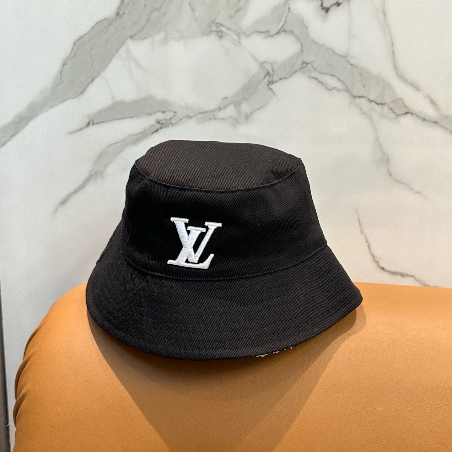 White, Black and Blue Hat