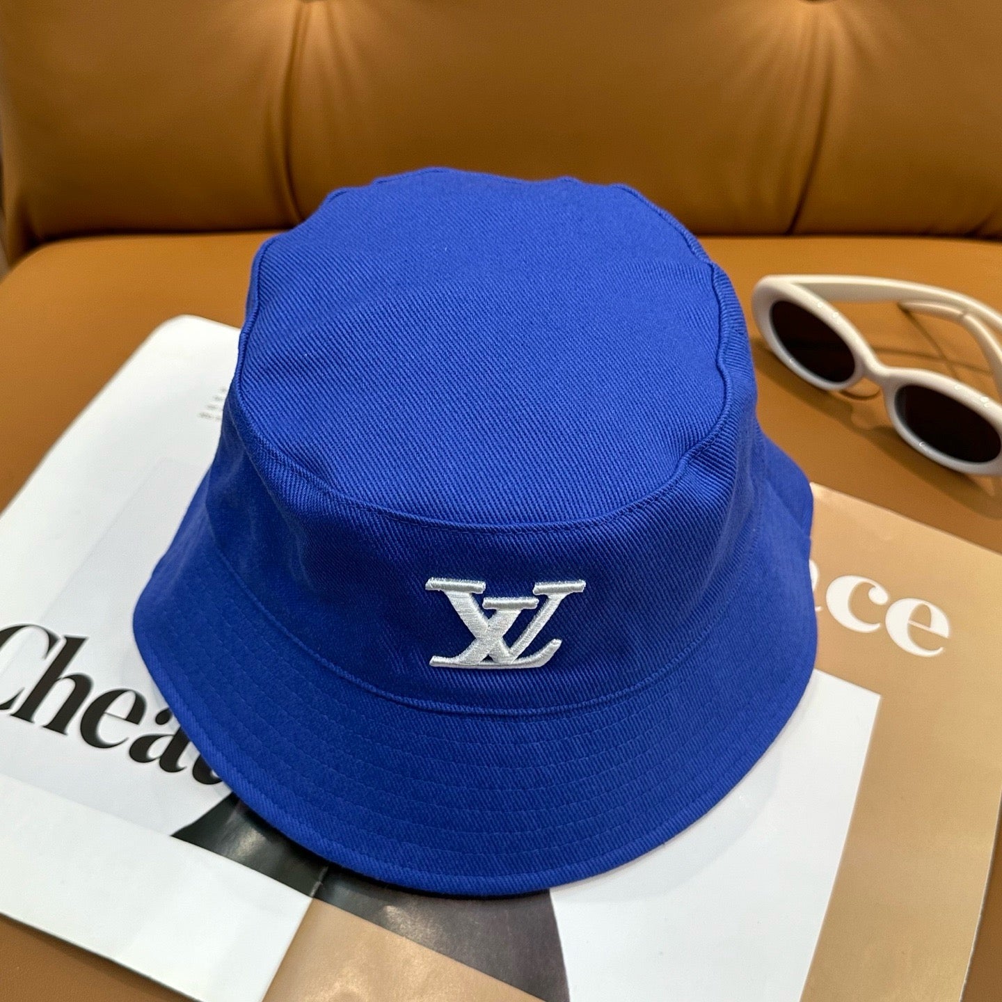 White, Black and Blue Hat