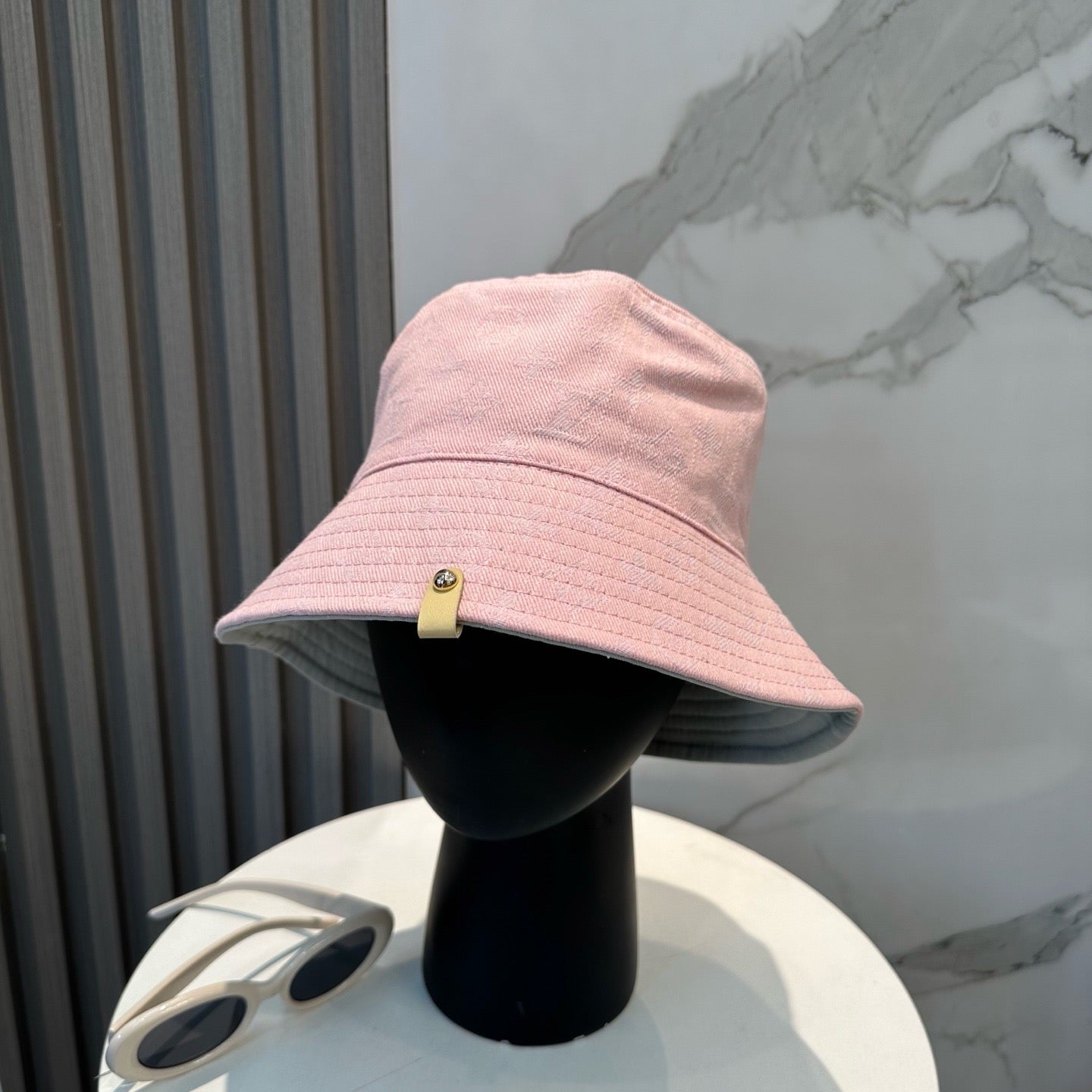 Pink, Grey and Blue Hat