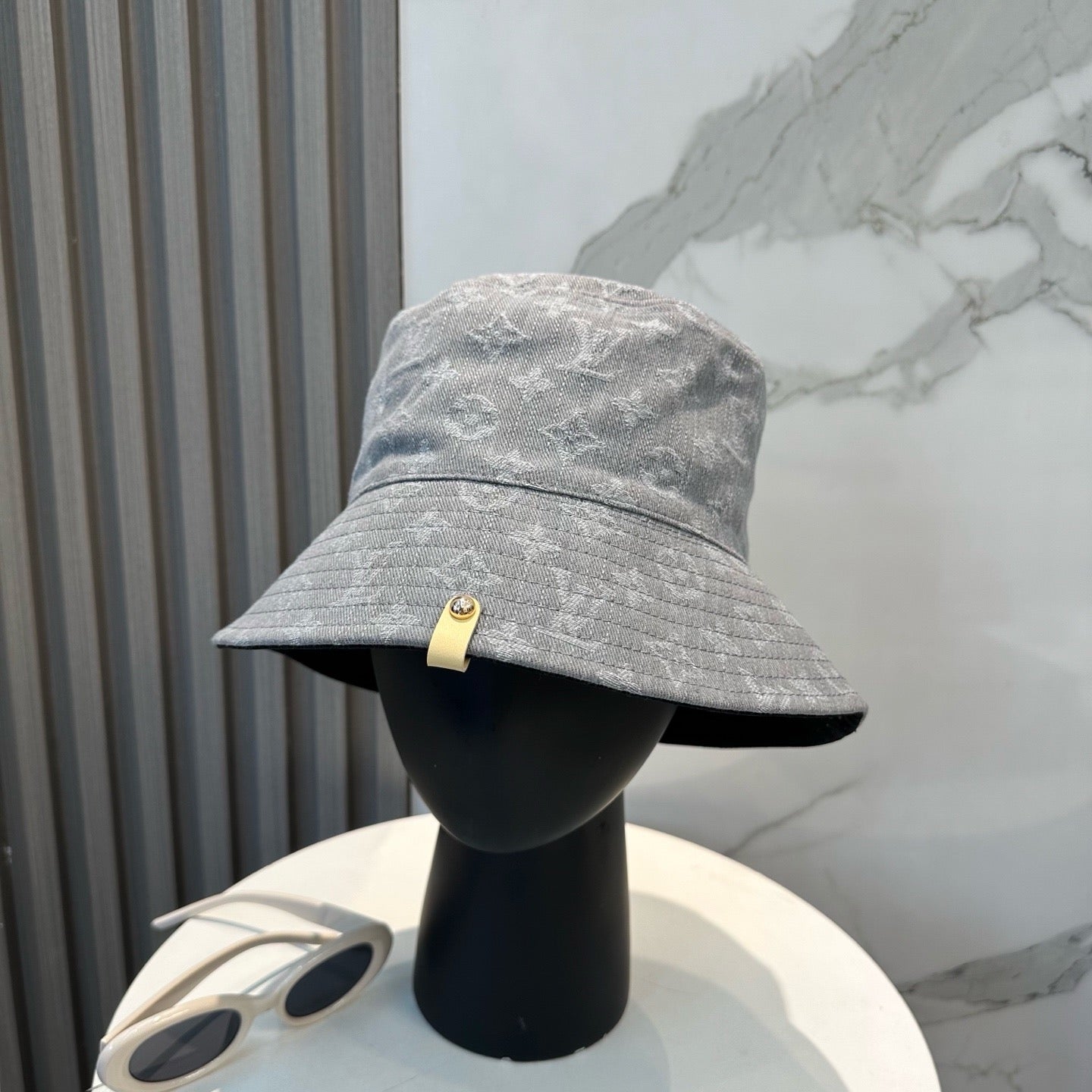 Pink, Grey and Blue Hat