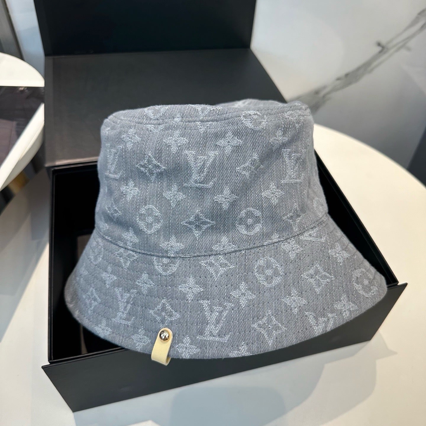 Pink, Grey and Blue Hat