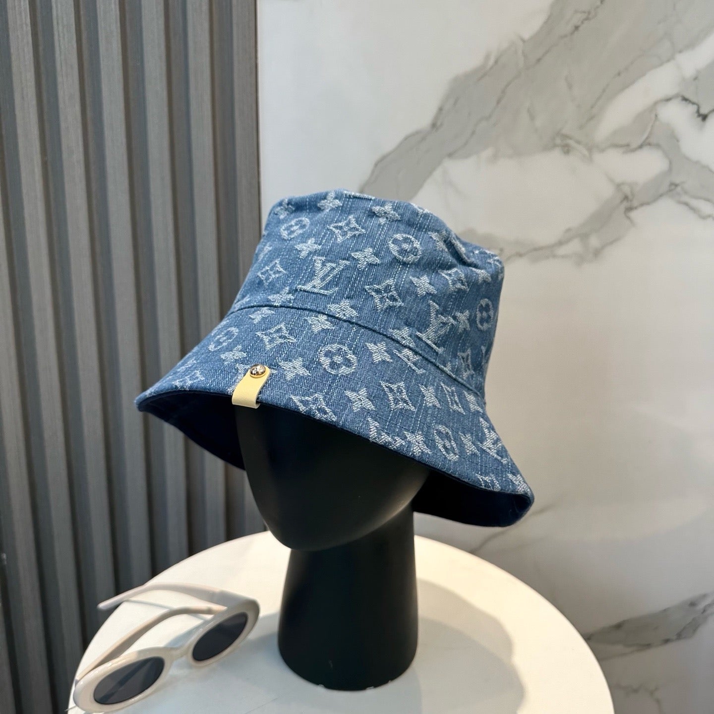 Pink, Grey and Blue Hat