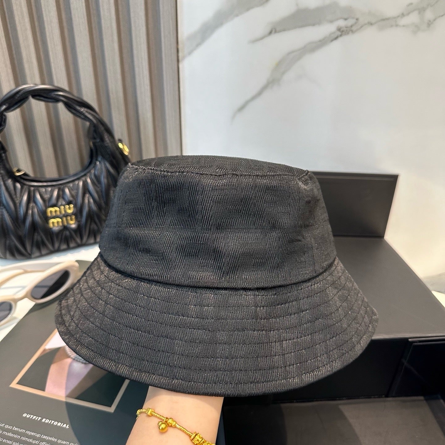 Black and Orange Hat