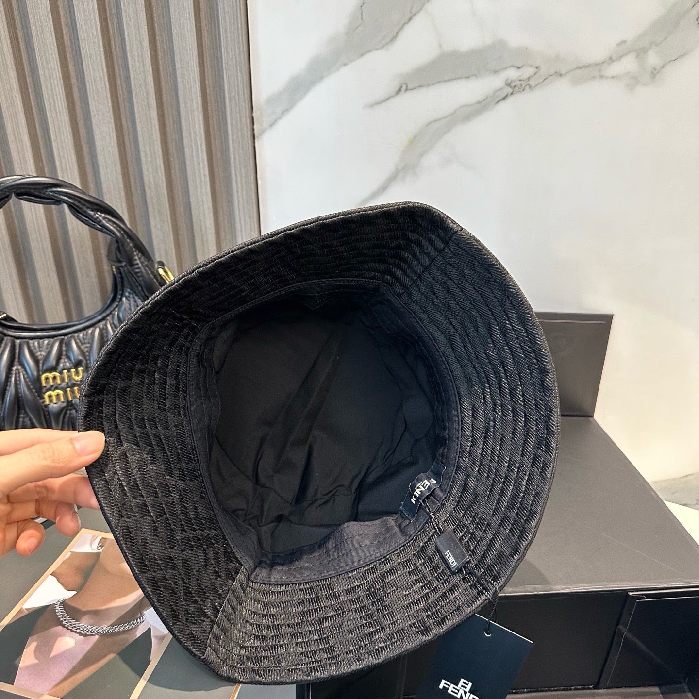 Black and Orange Hat