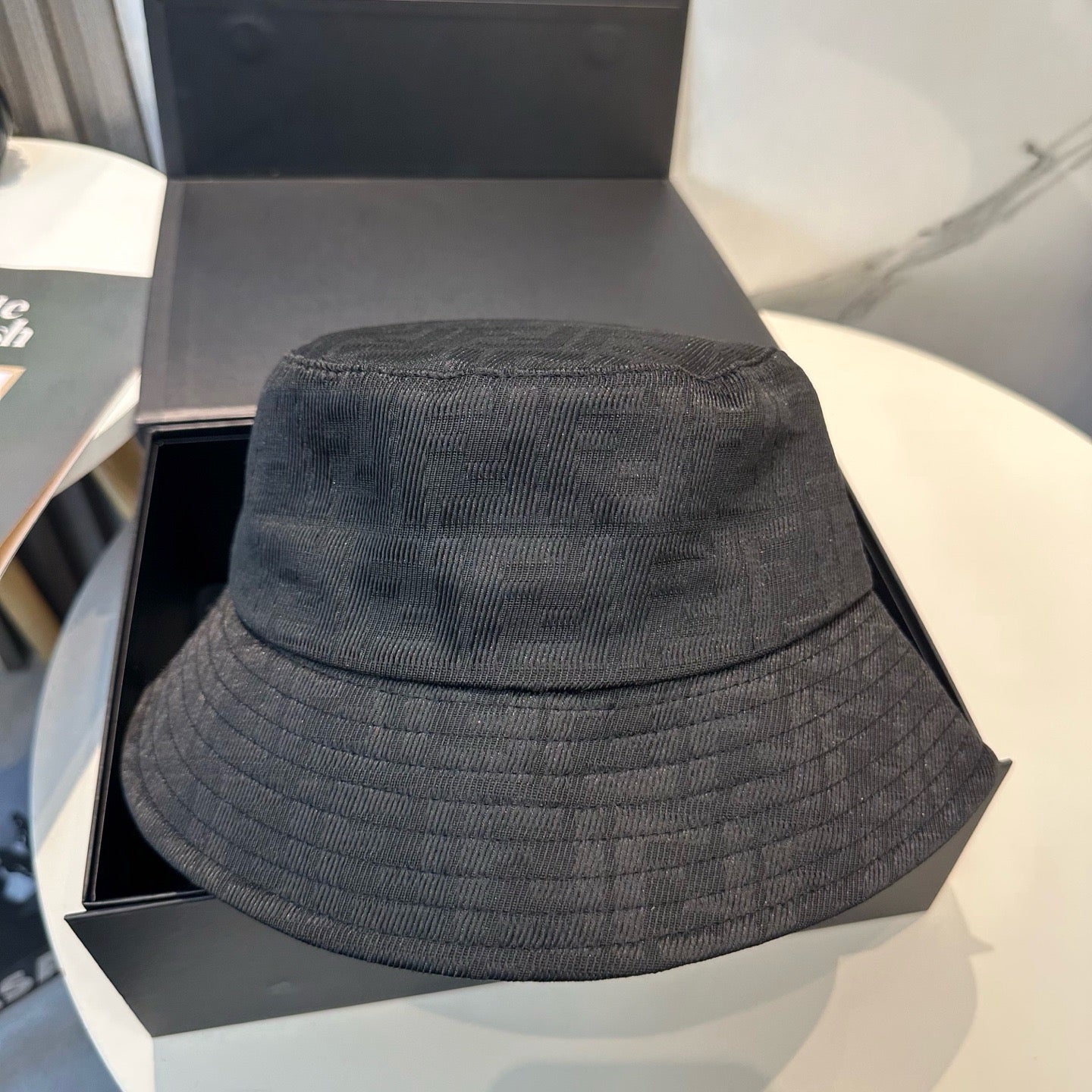 Black and Orange Hat