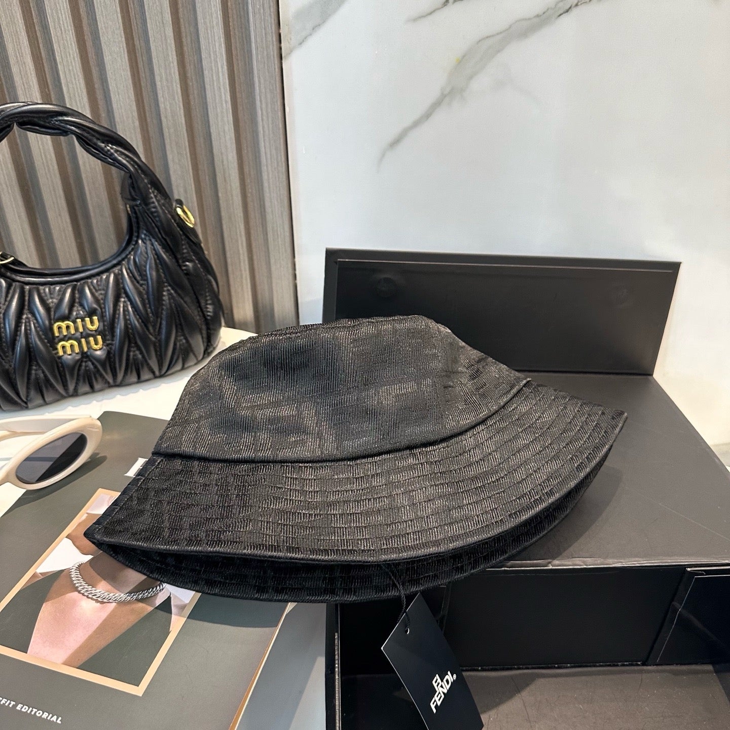 Black and Orange Hat