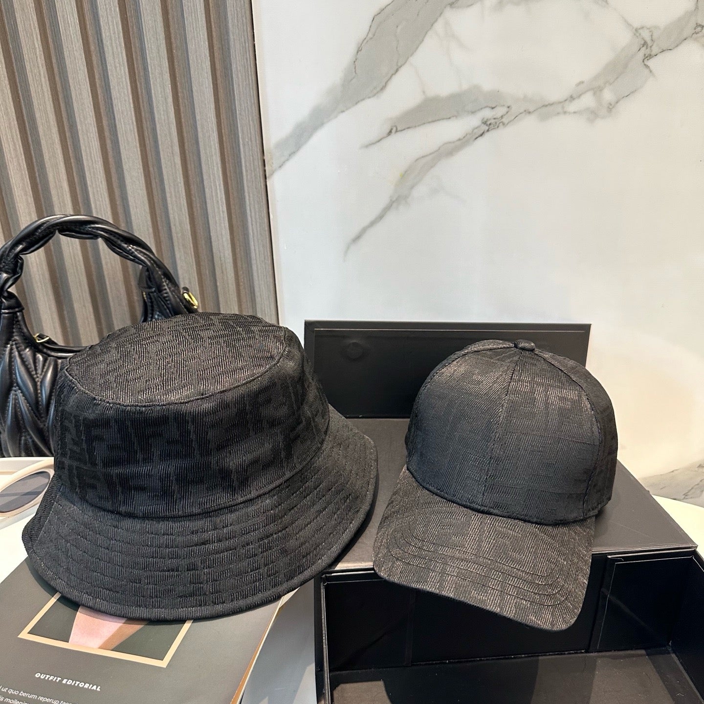 Black and Orange Hat