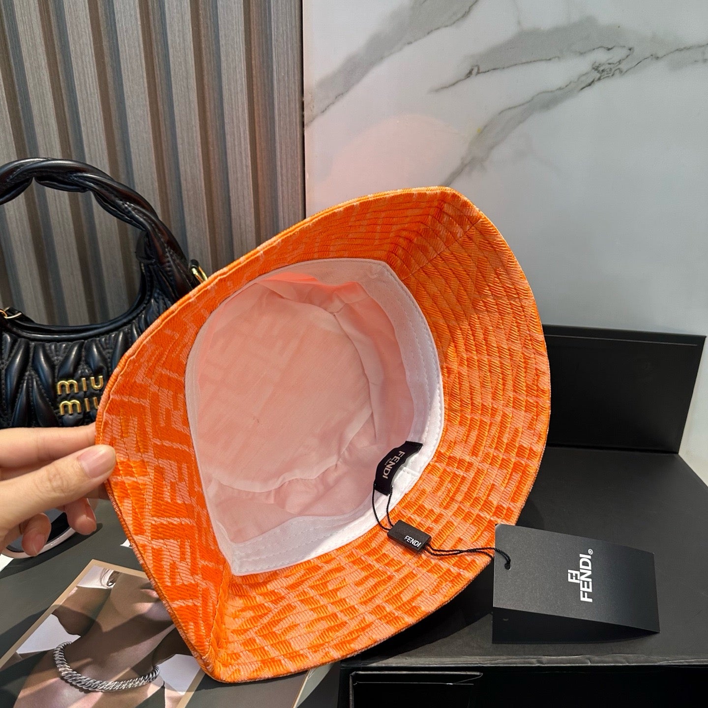 Black and Orange Hat