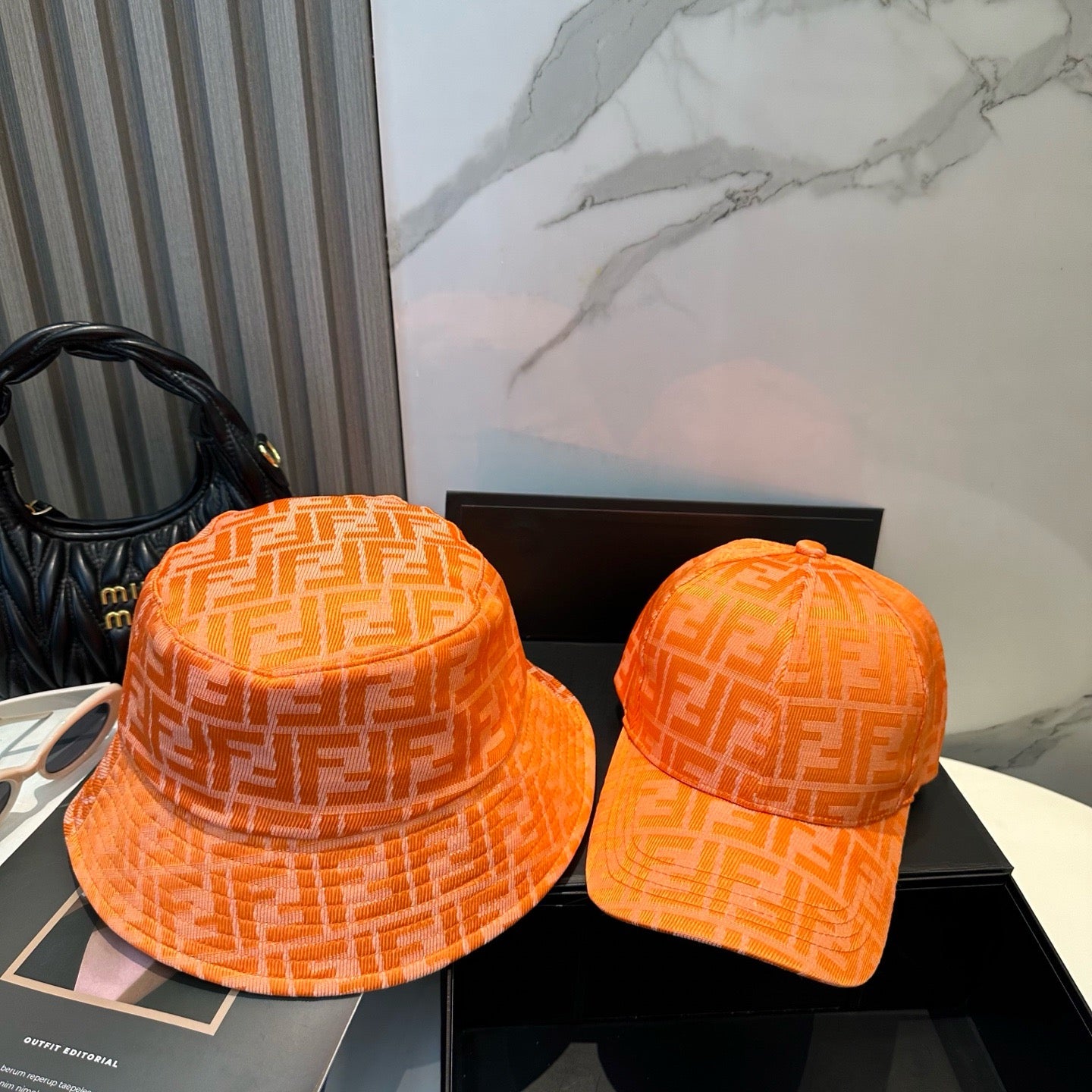 Black and Orange Hat