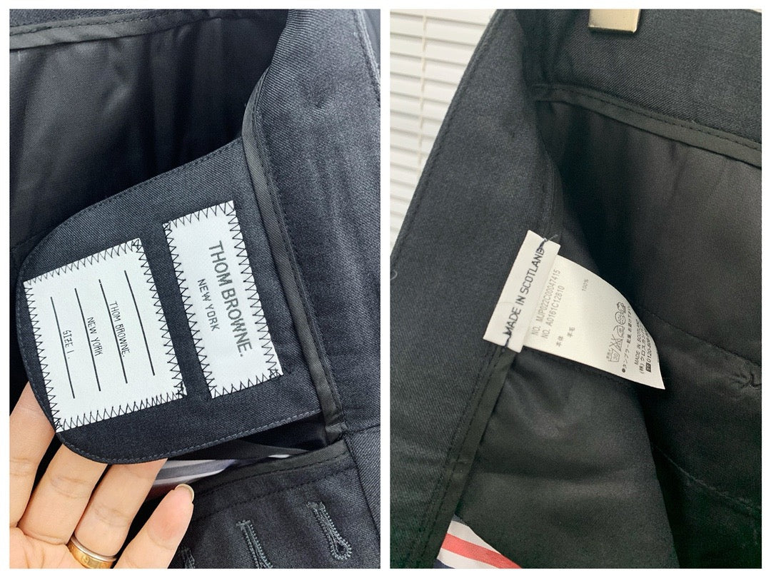 Grey, Navy and Black Suit Pant - FashionHype.xyz
