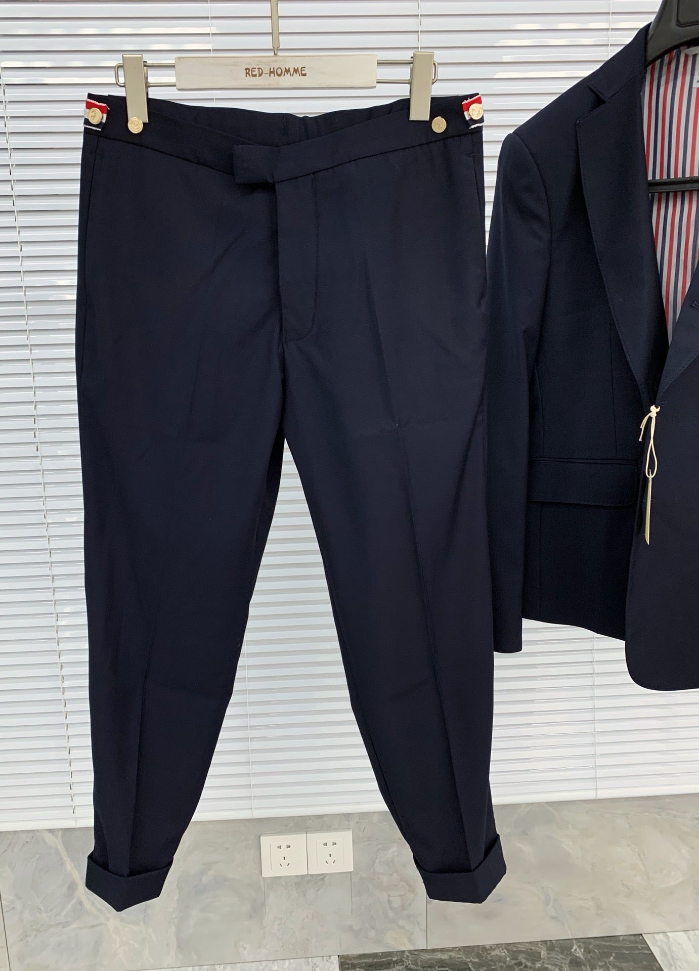Grey, Navy and Black Suit Pant - FashionHype.xyz