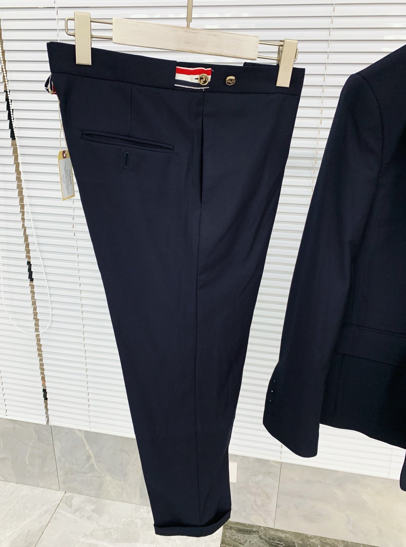 Grey, Navy and Black Suit Pant - FashionHype.xyz