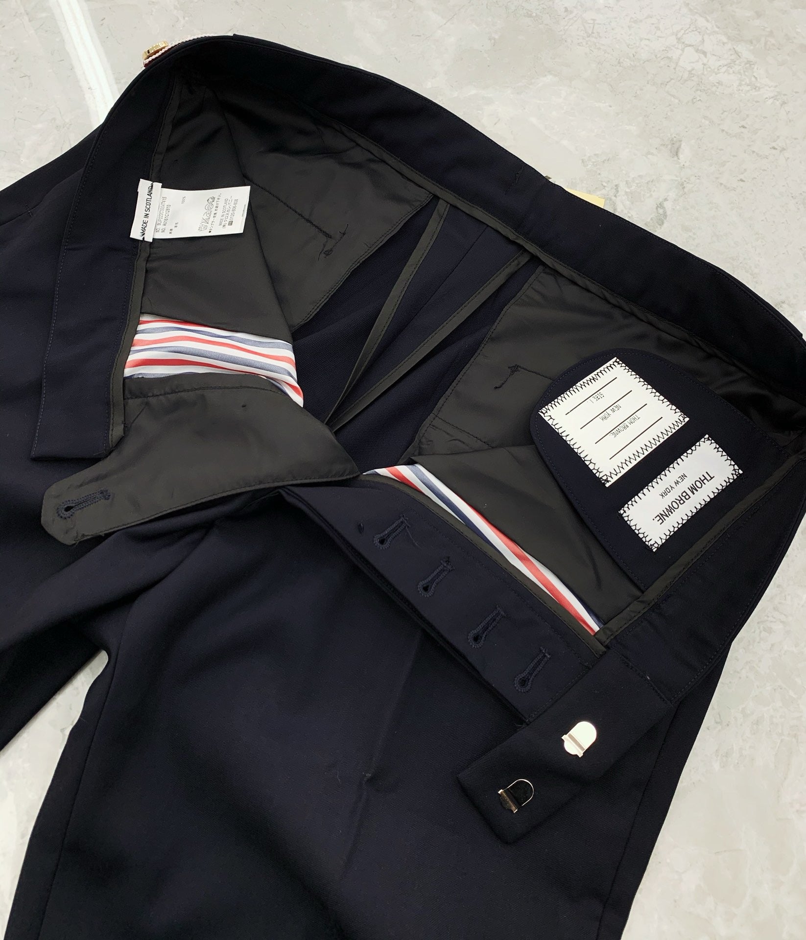 Grey, Navy and Black Suit Pant - FashionHype.xyz