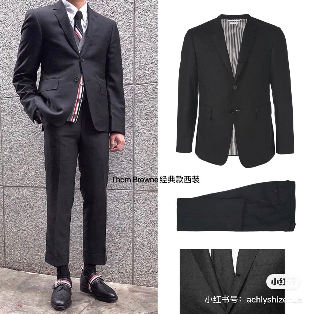 Grey, Navy and Black Suit Pant - FashionHype.xyz