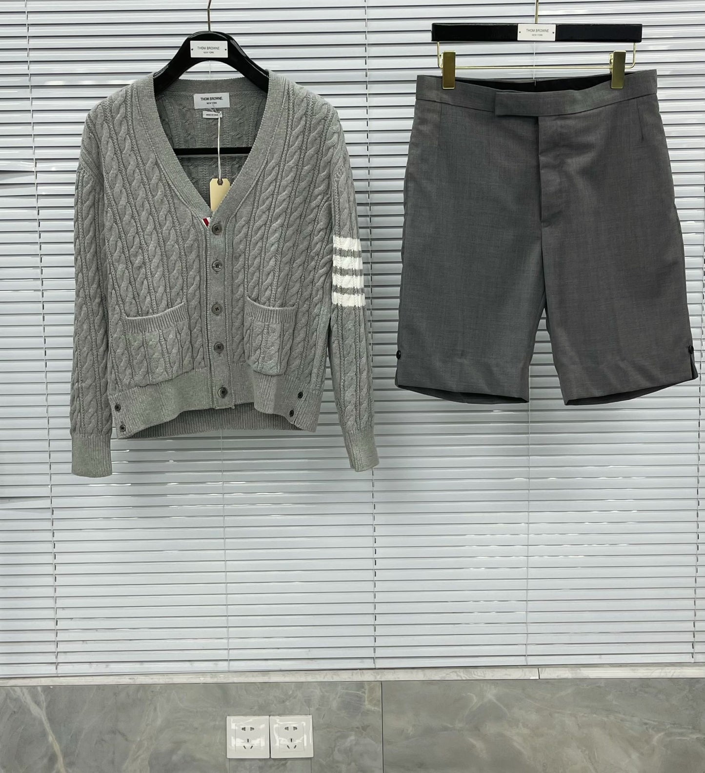 Grey, Cream and Navy blue Jacket