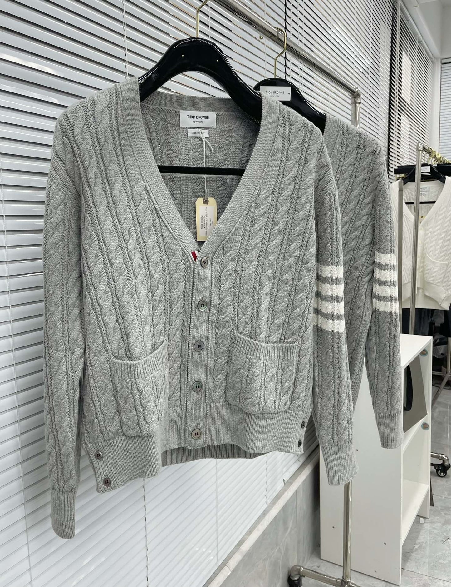 Grey, Cream and Navy blue Jacket