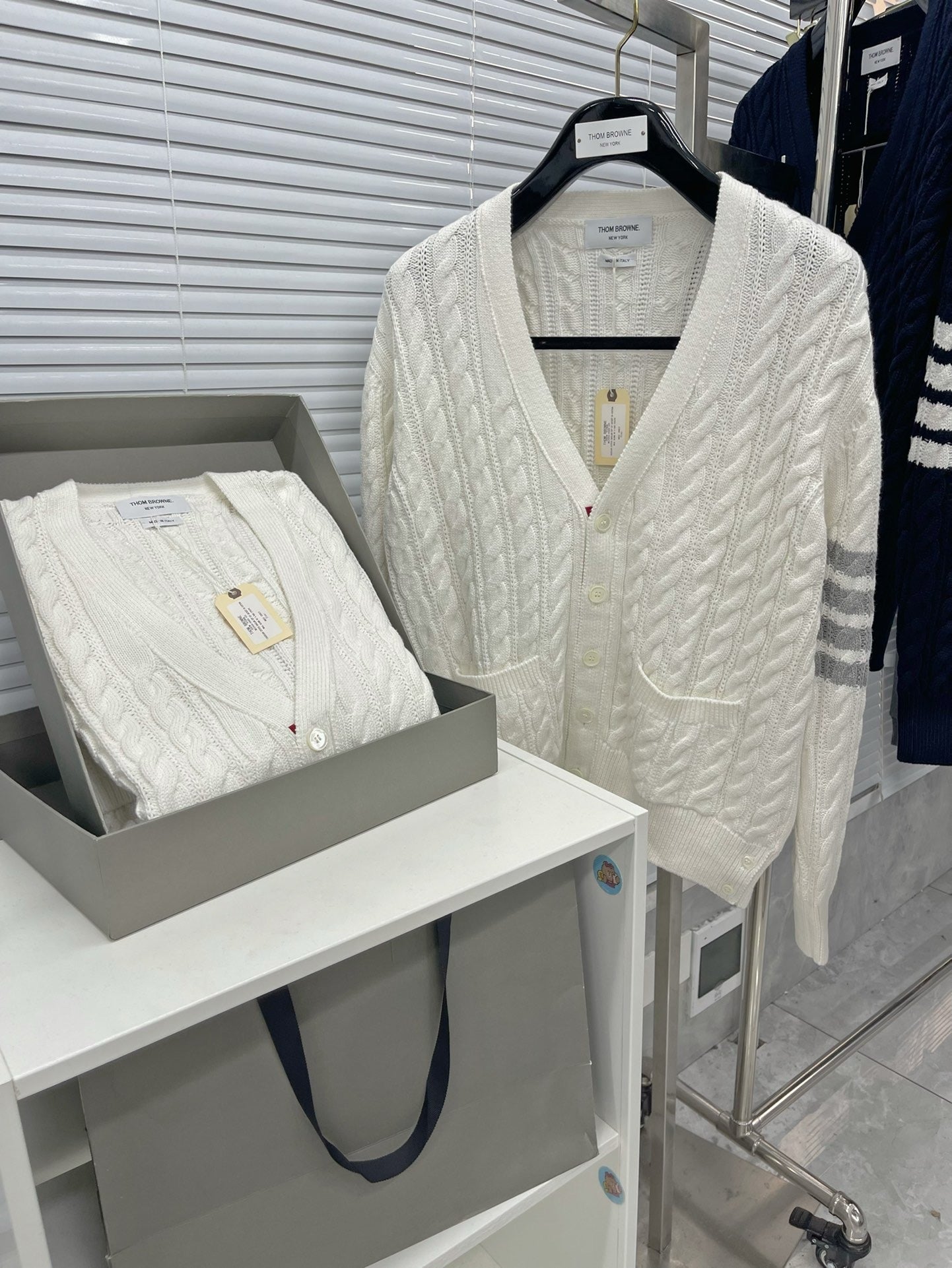 Grey, Cream and Navy blue Jacket