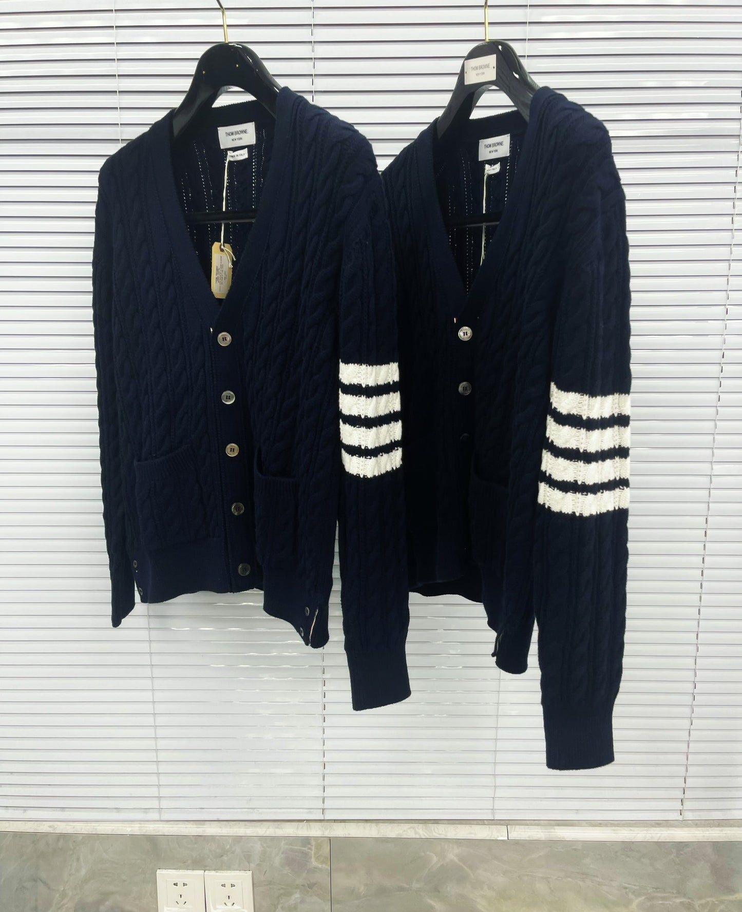 Grey, Cream and Navy blue Jacket