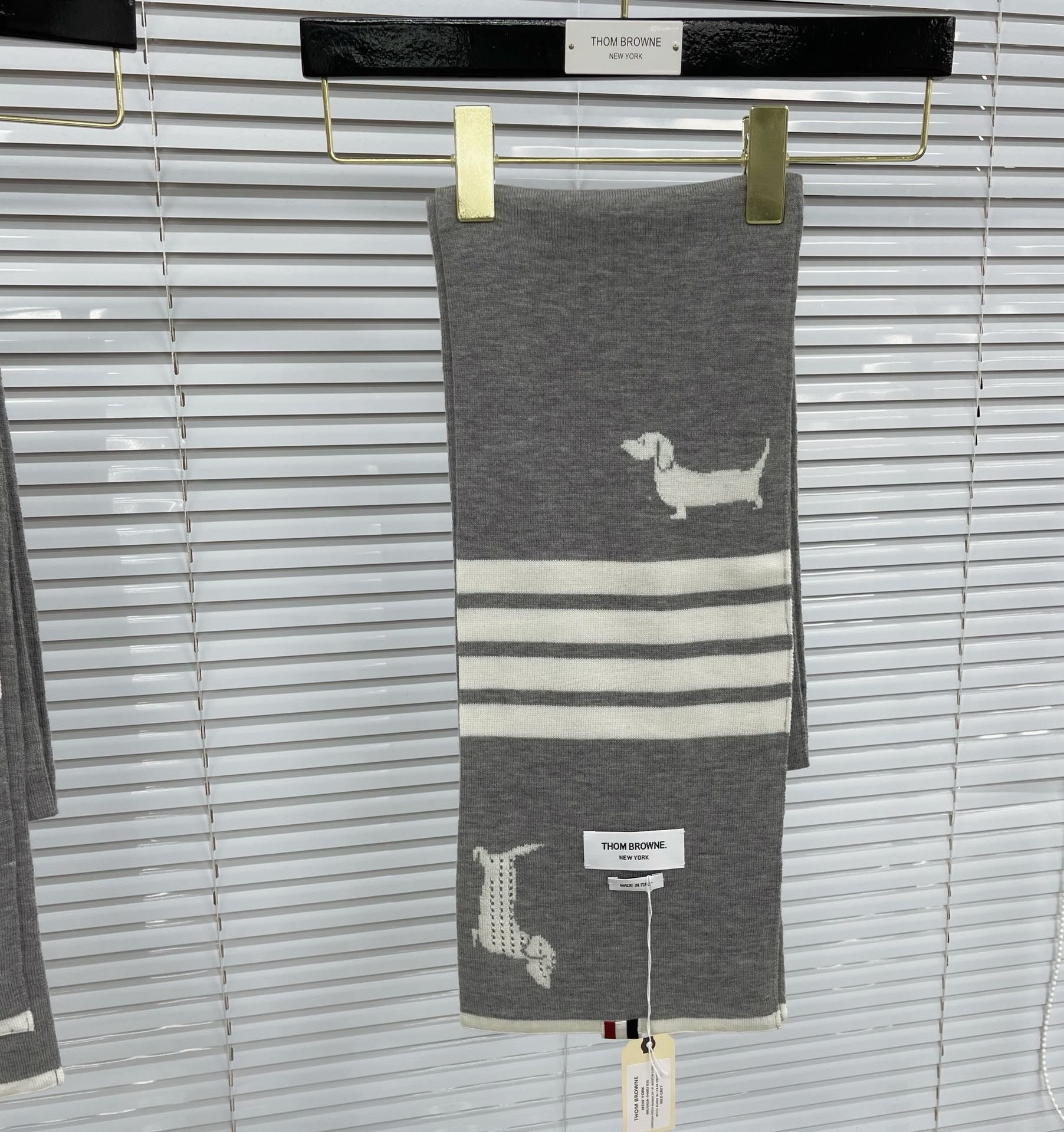 Grey, White and Blue Scarf