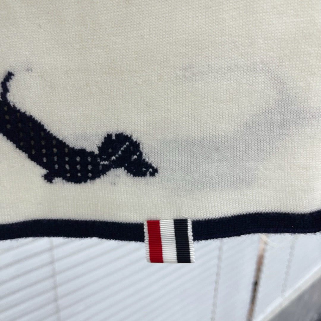 Grey, White and Blue Scarf