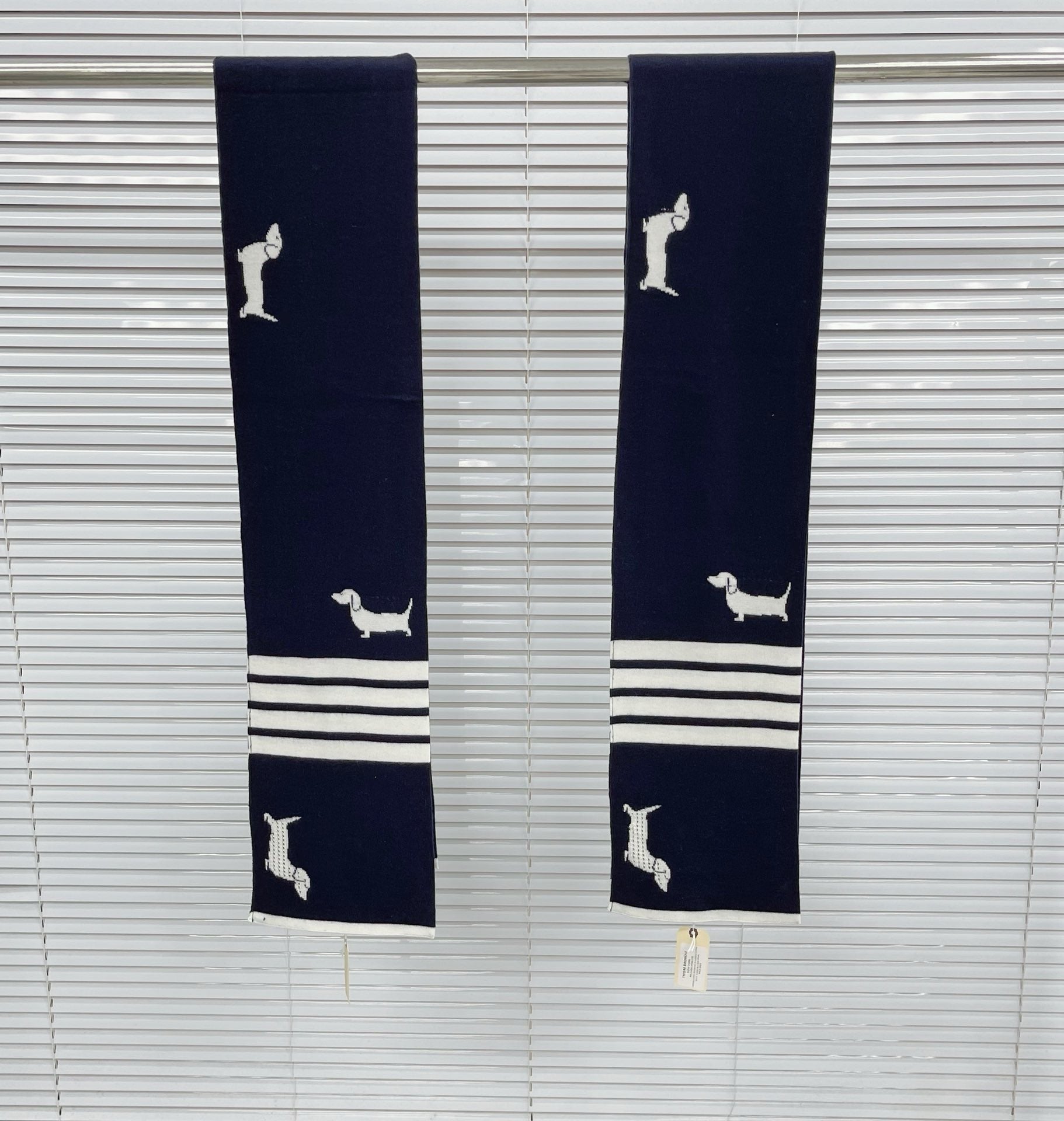 Grey, White and Blue Scarf