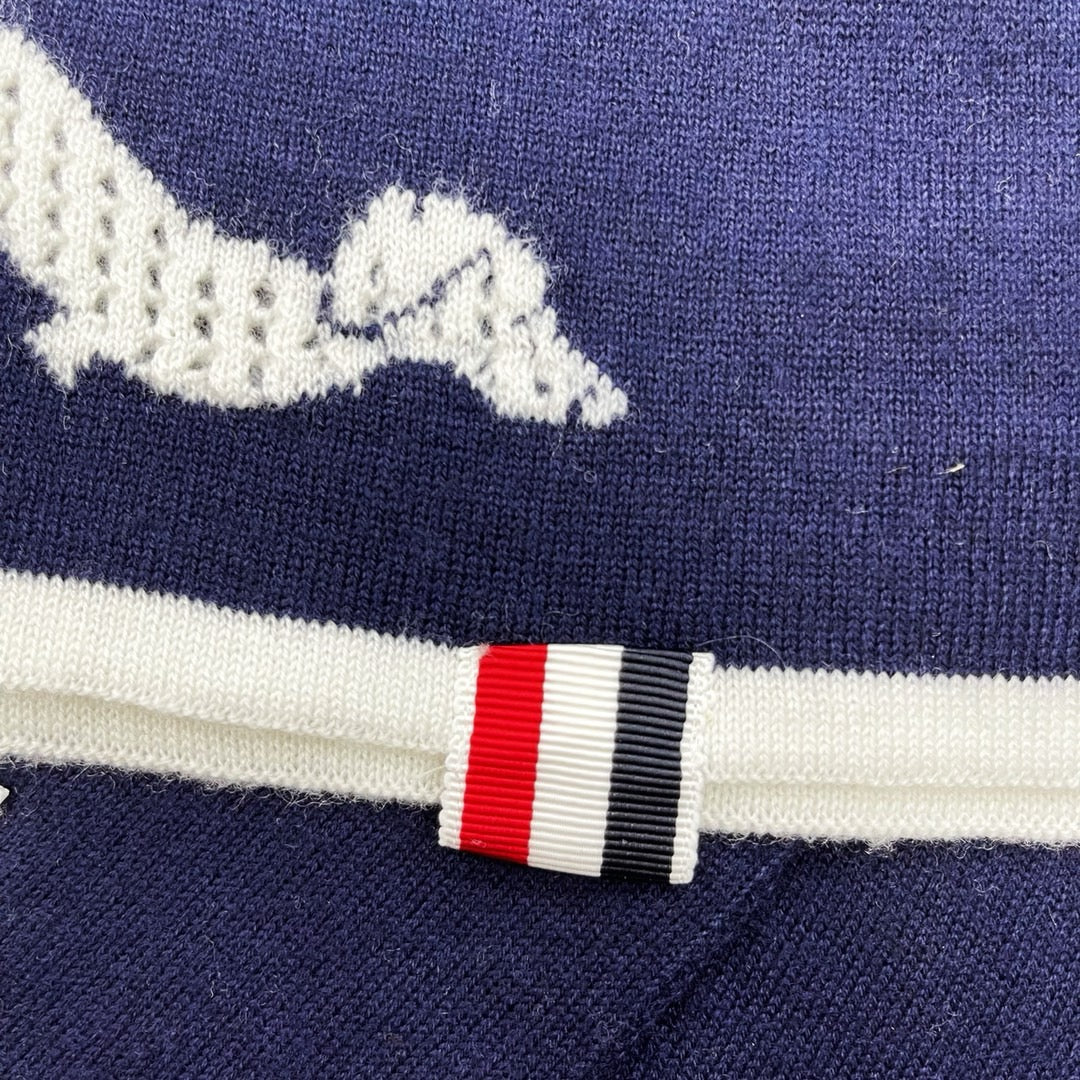 Grey, White and Blue Scarf
