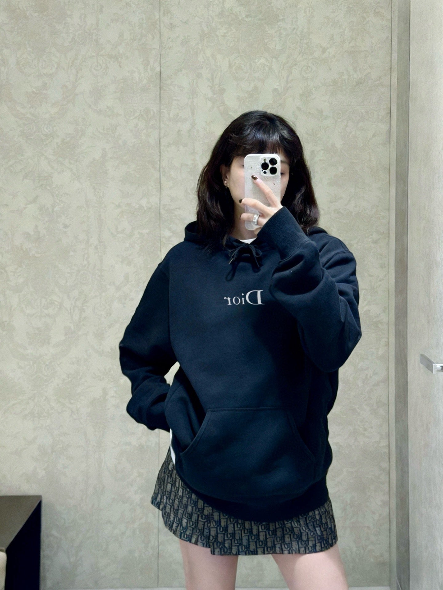 Blue and Grey Hoodie  - Size M