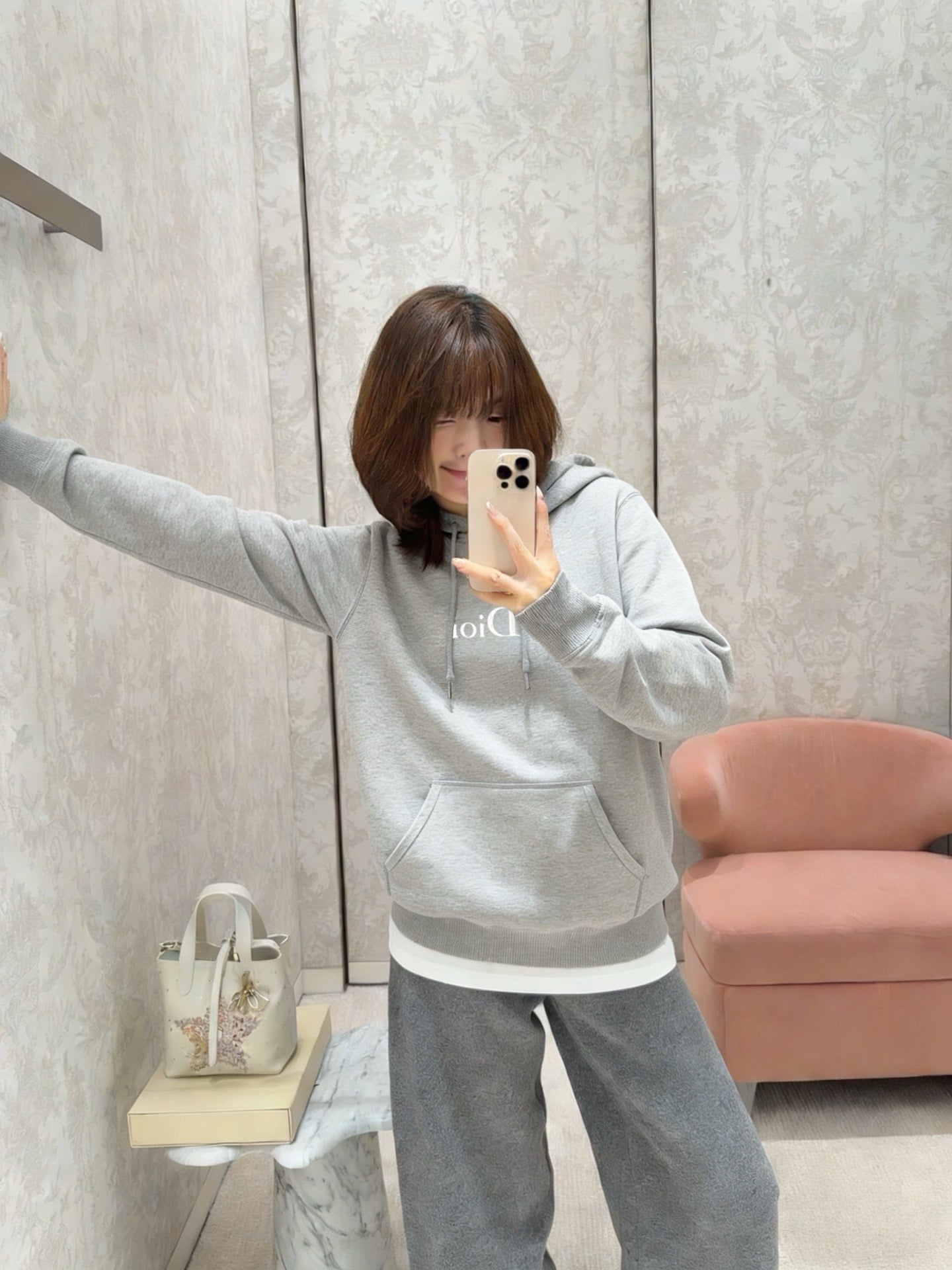 Blue and Grey Hoodie  - Size M