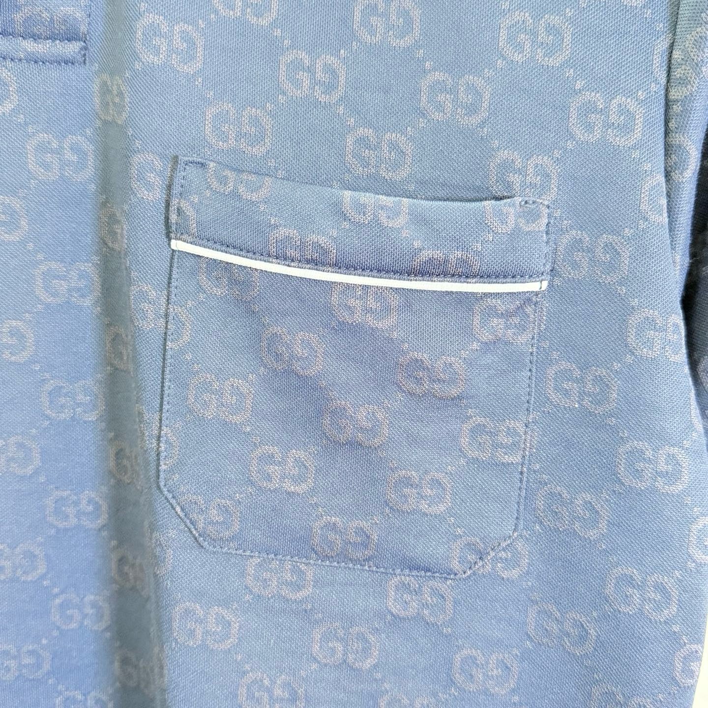Blue and Grey Polo - FashionHype.xyz