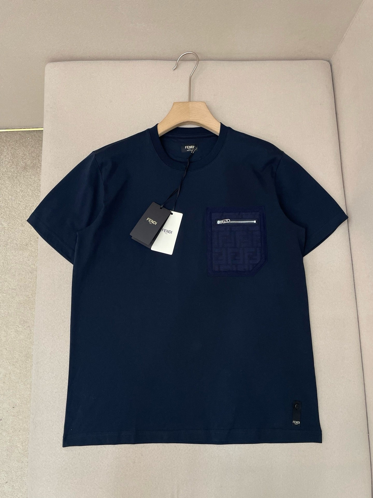 Dark blue, White and Black T-Shirt - FashionHype.xyz
