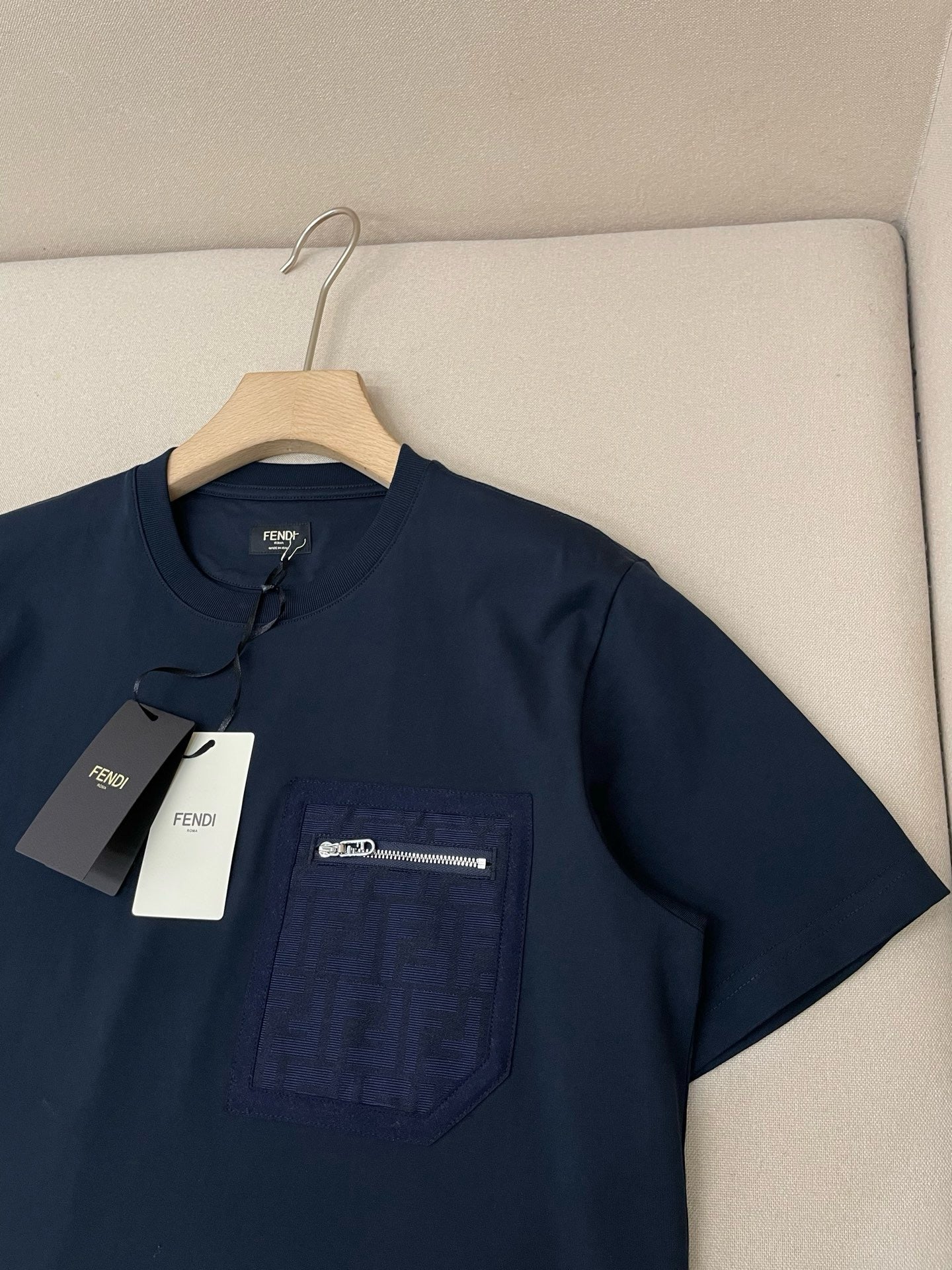 Dark blue, White and Black T-Shirt - FashionHype.xyz