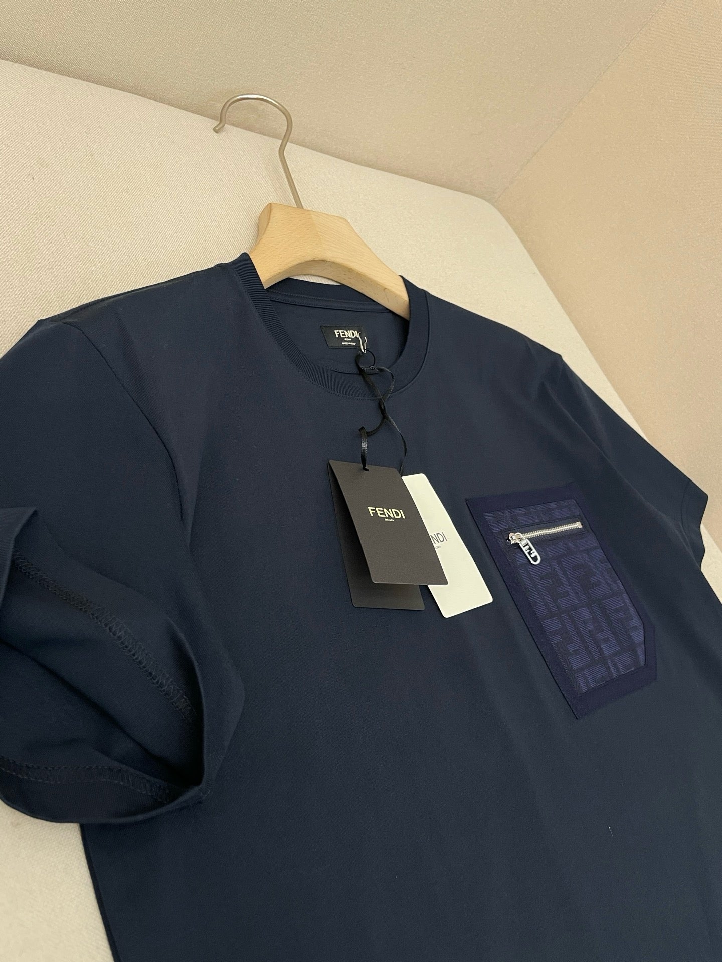 Dark blue, White and Black T-Shirt - FashionHype.xyz