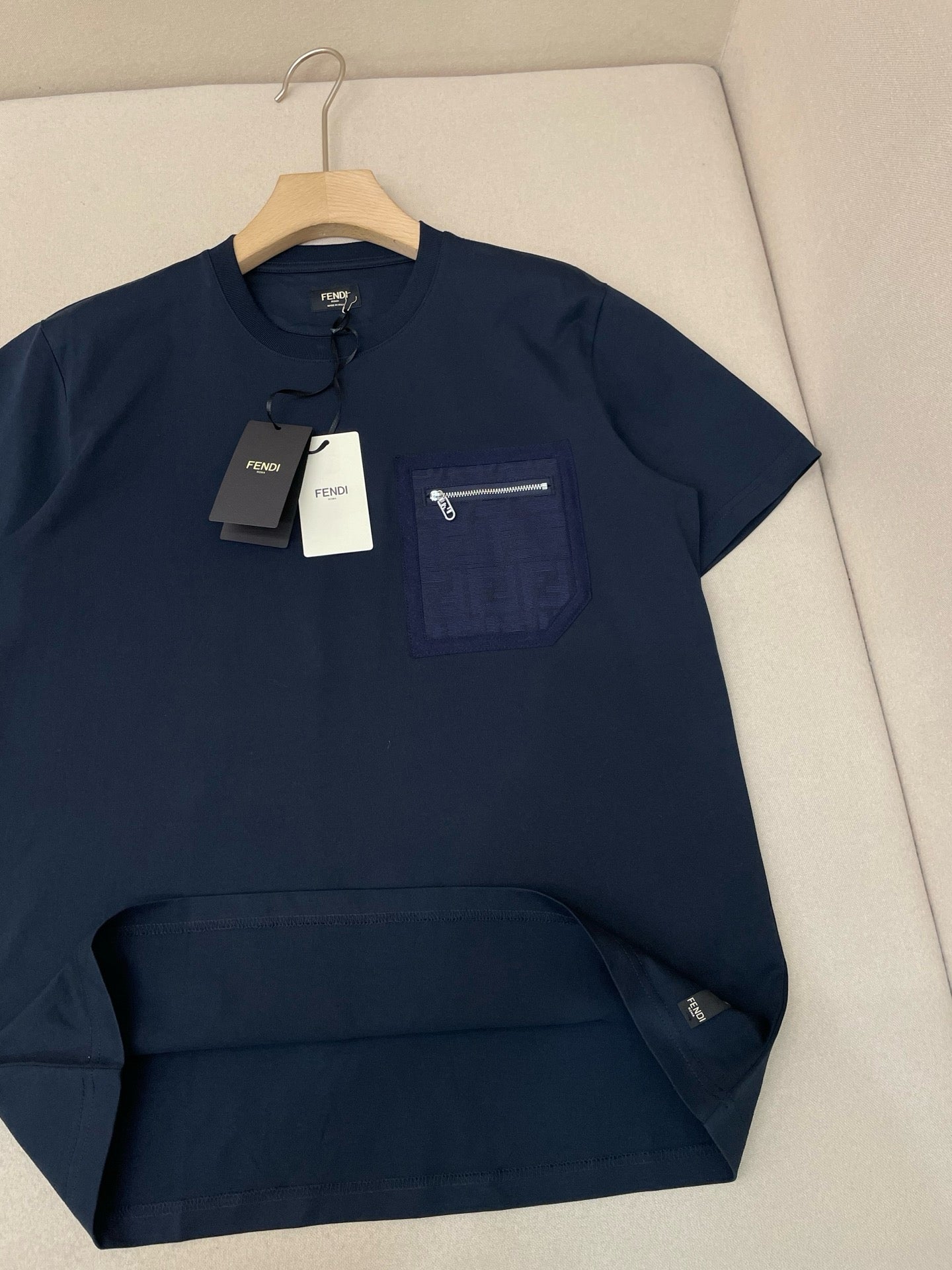 Dark blue, White and Black T-Shirt - FashionHype.xyz