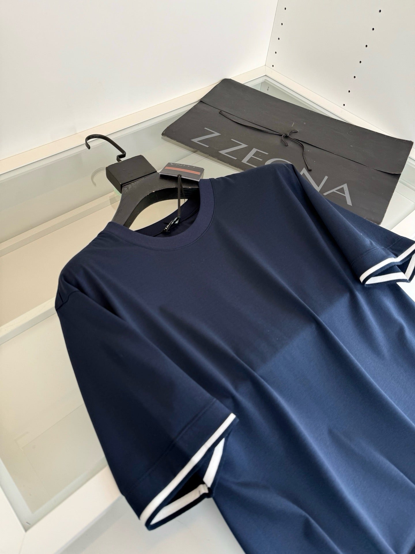 Dark blue, Light grey, Grey and Blue T-Shirt - FashionHype.xyz